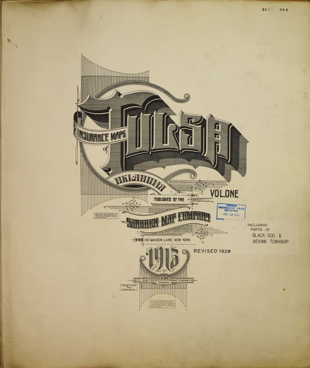 Framed print of Tulsa, Oklahoma (1915)