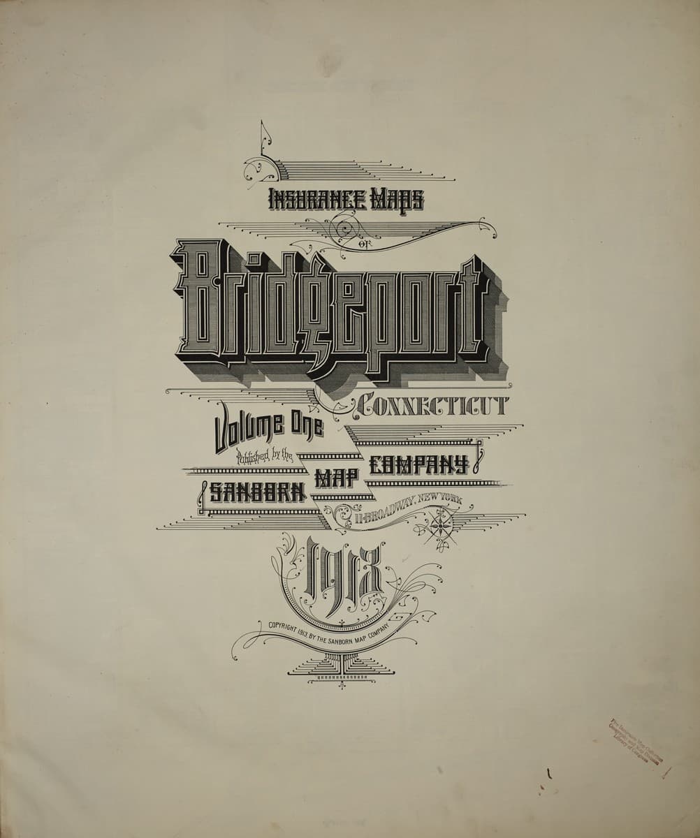Sanborn Fire Insurance Map: Bridgeport, Connecticut (1913)