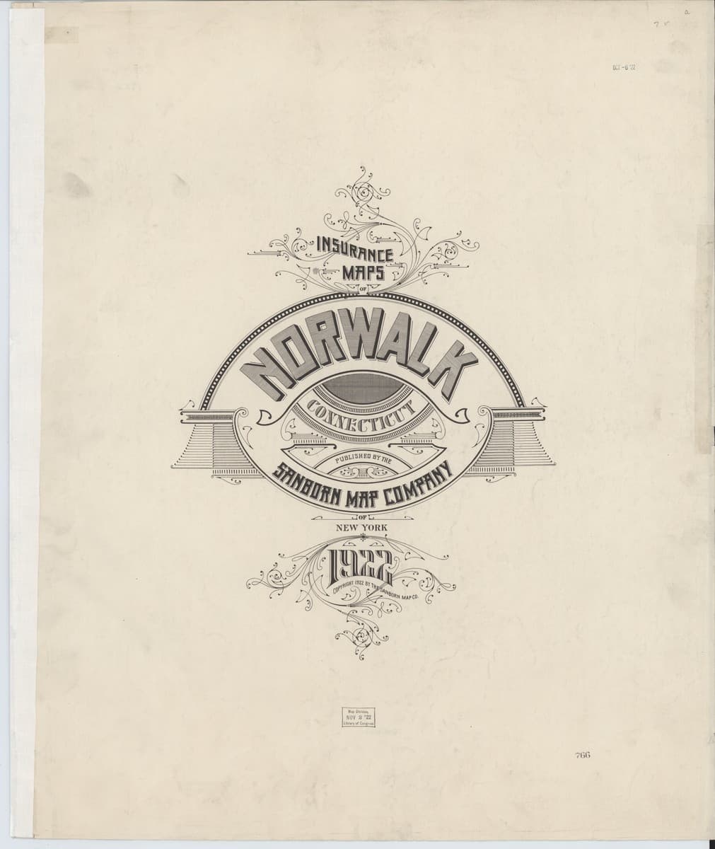 Framed print of Norwalk, Connecticut (1922)