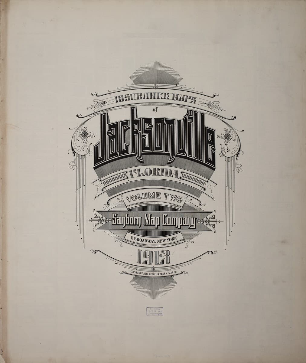 Sanborn Fire Insurance Map: Jacksonville, Florida (1913)