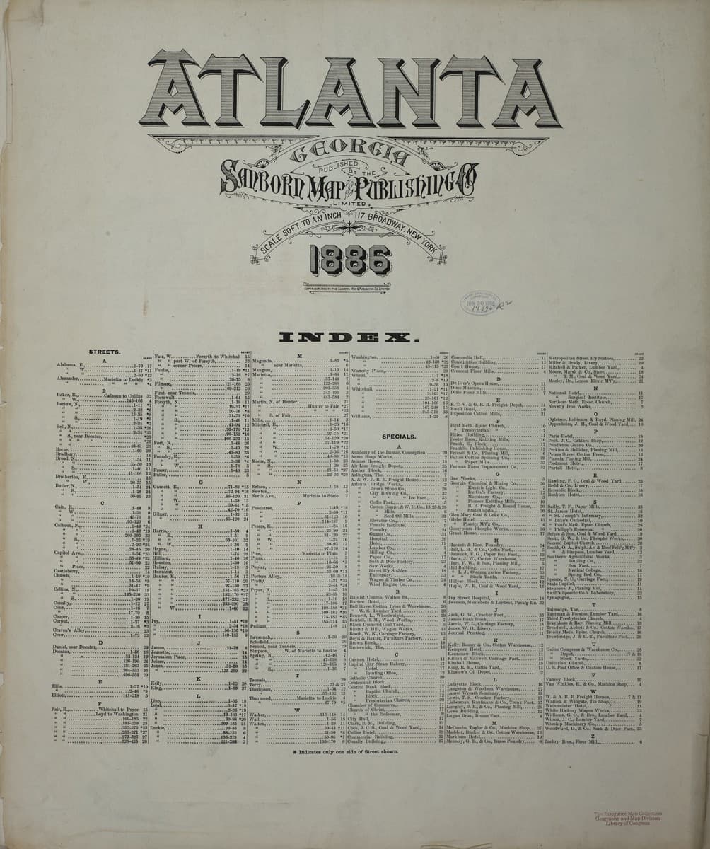 Framed print of Atlanta, Georgia (1886)