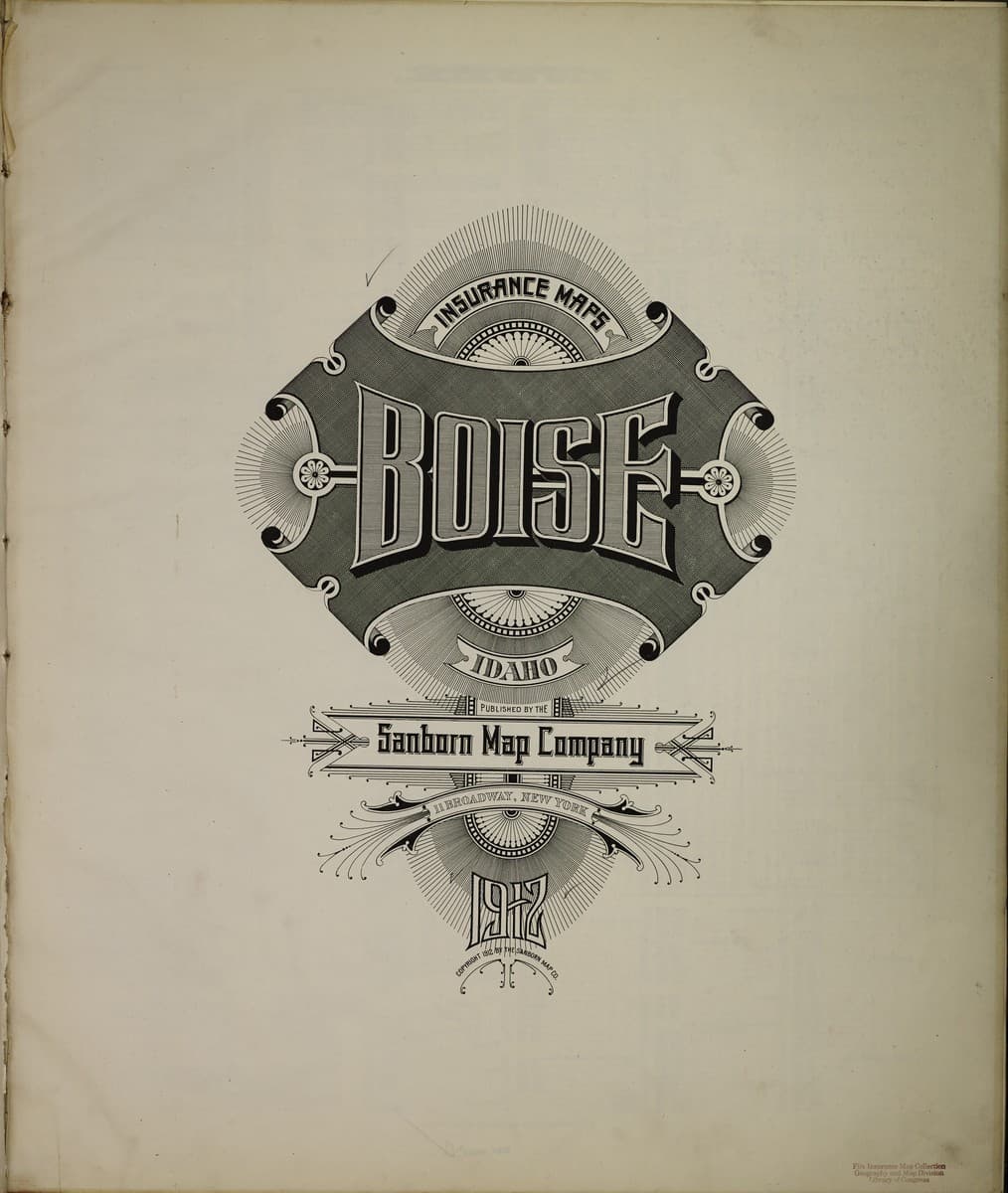 Sanborn Fire Insurance Map: Boise, Idaho (1912)