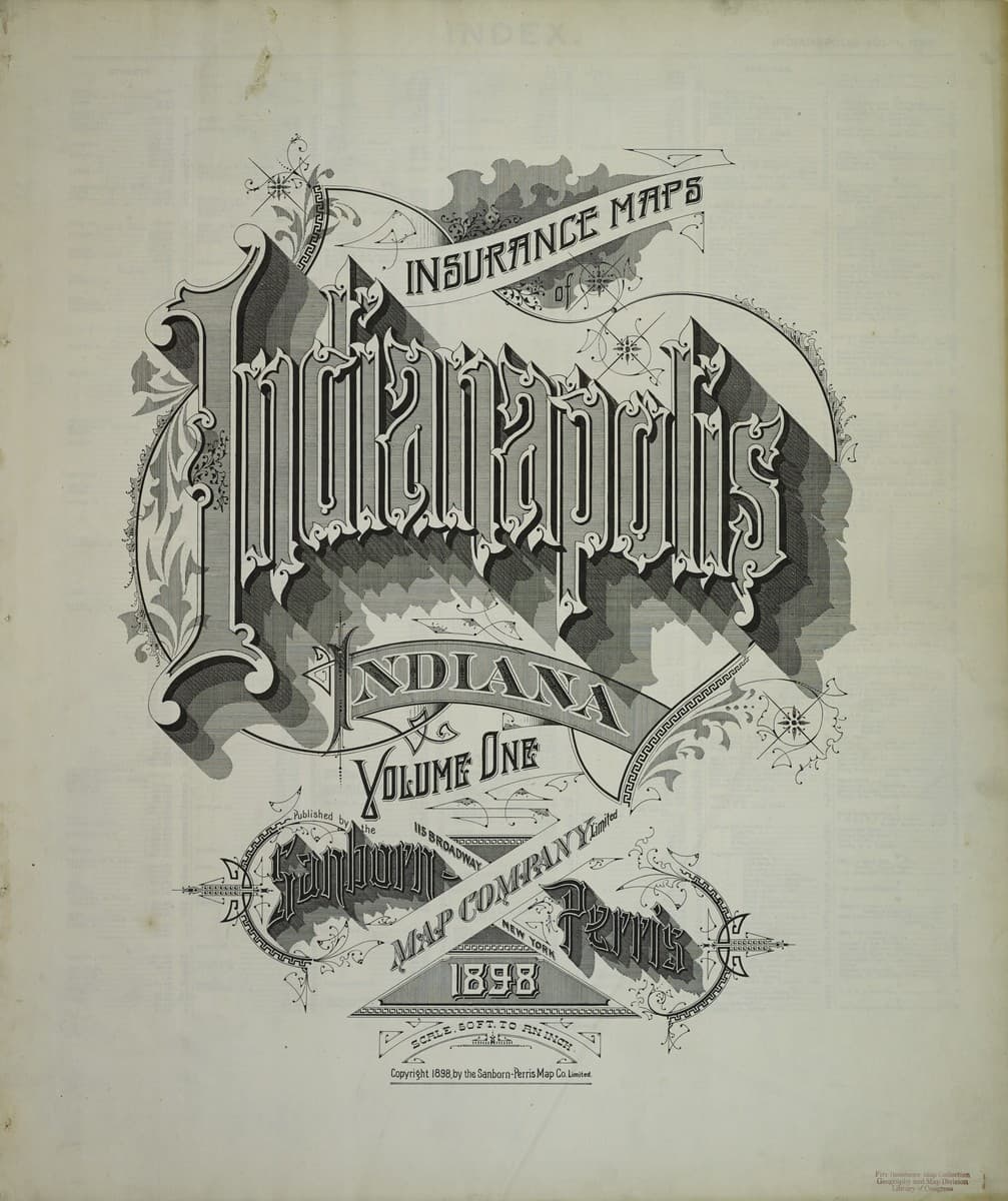 Sanborn Fire Insurance Map: Indianapolis, Indiana (1898)