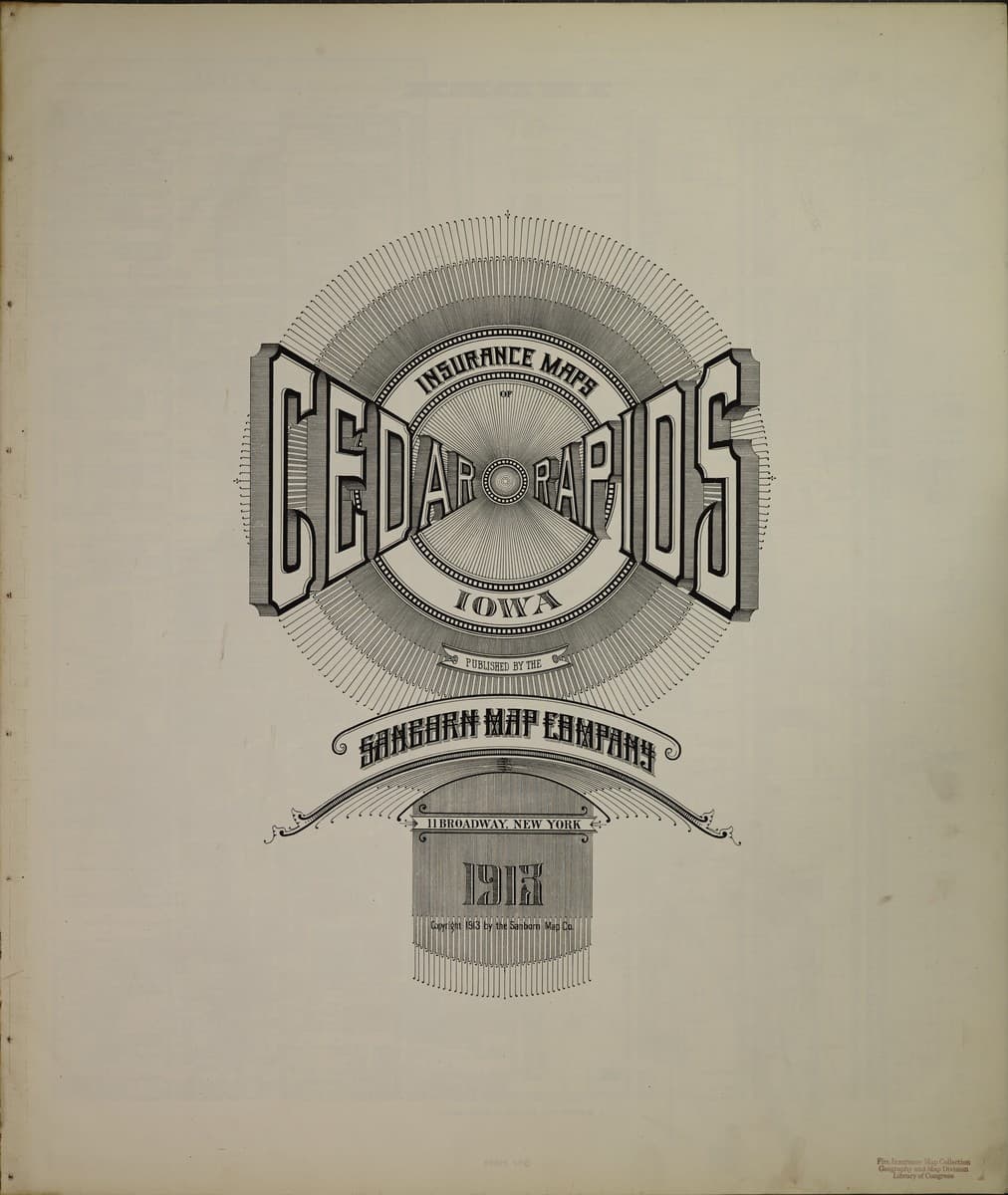 Framed print of Cedar Rapids, Iowa (1913)