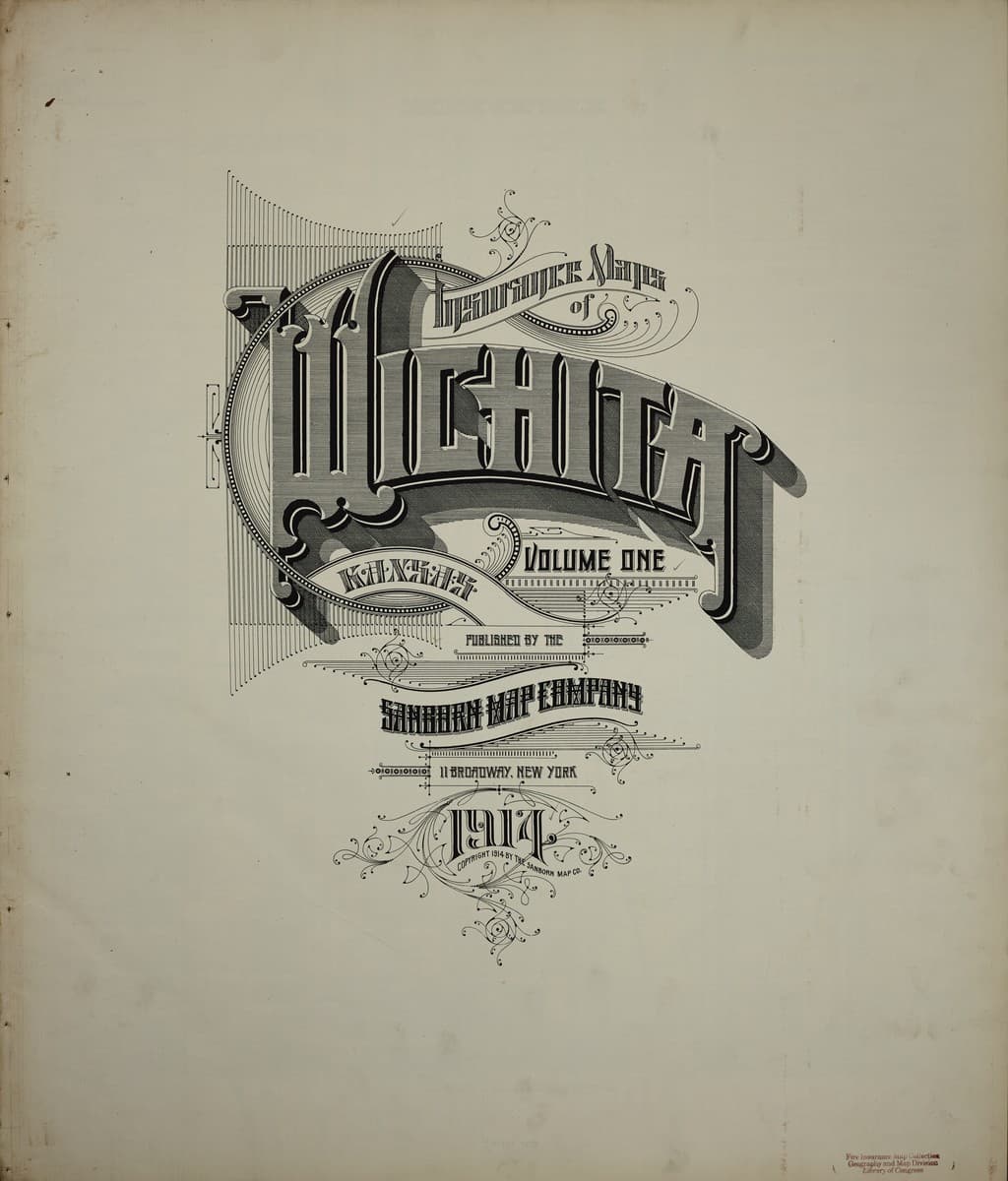 Framed print of Wichita, Kansas (1914)