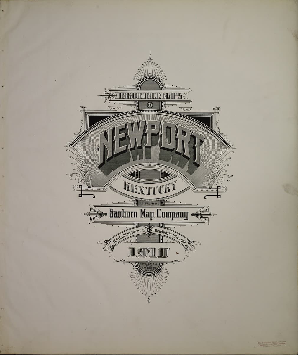 Framed print of Newport, Kentucky (1910)