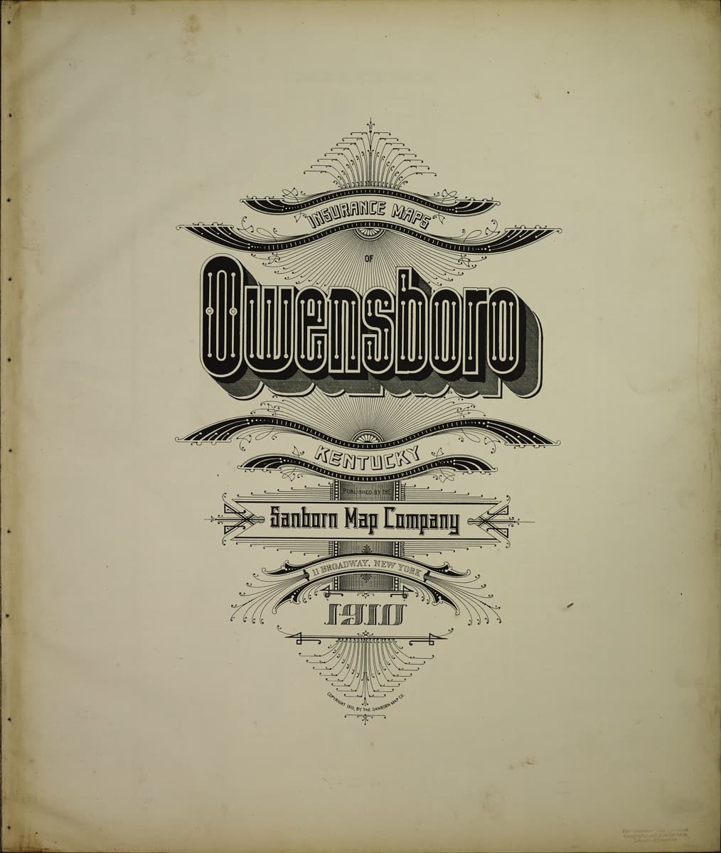 Framed print of Owensboro, Kentucky (1910)