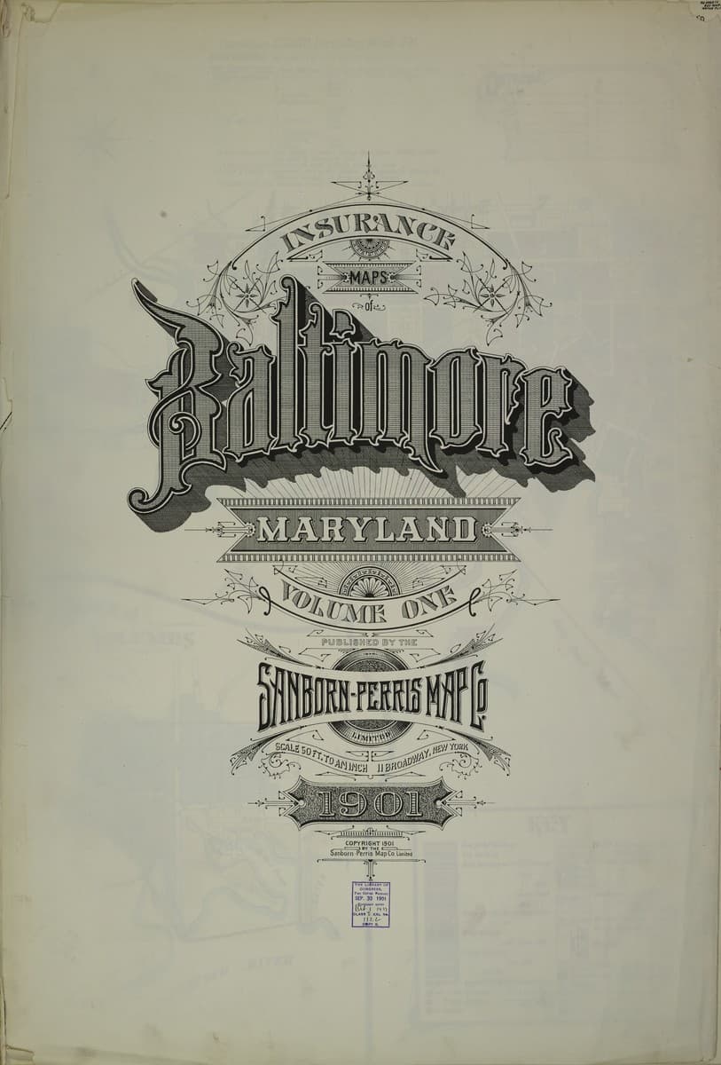 Sanborn Fire Insurance Map: Baltimore, Maryland (1901)