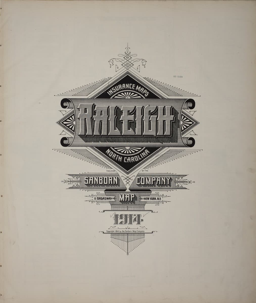 Sanborn Fire Insurance Map: Raleigh, North Carolina (1914)
