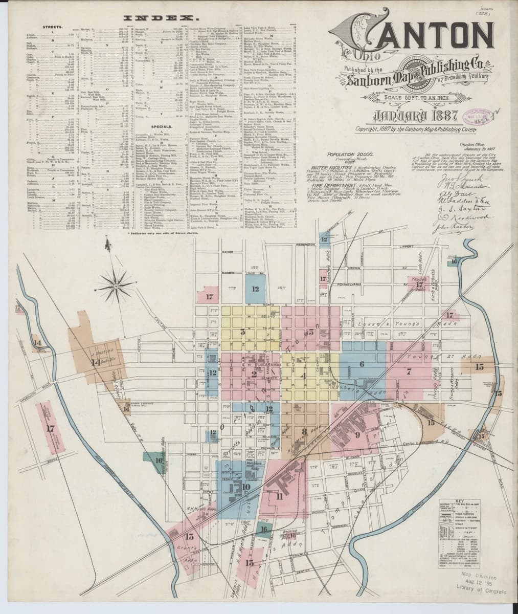 Sanborn Fire Insurance Map: Canton, Ohio (1887)
