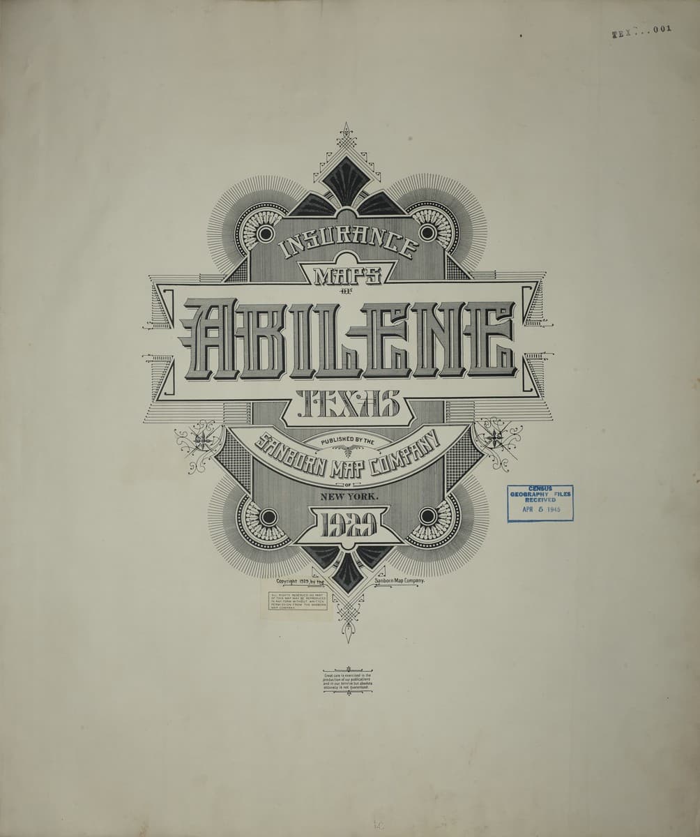 Framed print of Abilene, Texas (1929)