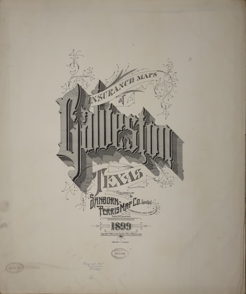 Framed print of Galveston, Texas (1899)