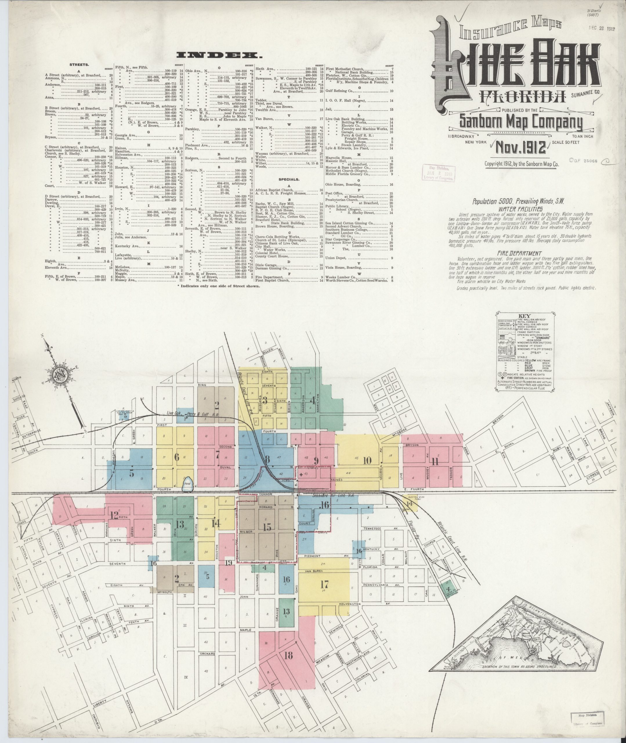 Live Oak Florida 1912 Sanborn - Live%20Oak,%20Florida%20(1912) Scaled 
